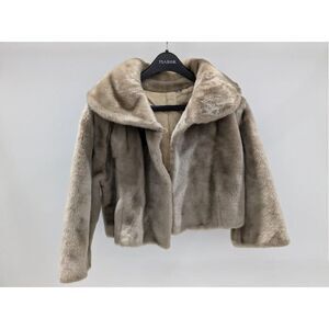 Gracie Park Genuine Fur Cream Silver Short Coat READ Description